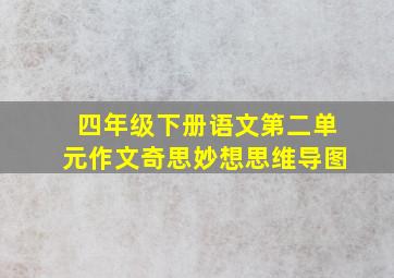 四年级下册语文第二单元作文奇思妙想思维导图