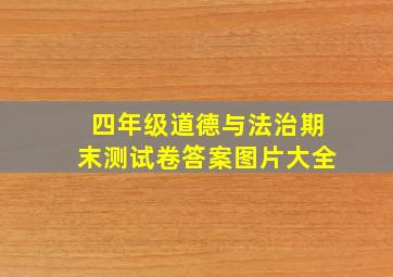 四年级道德与法治期末测试卷答案图片大全