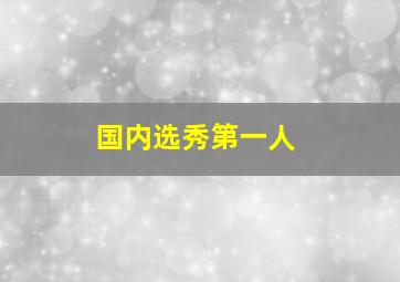 国内选秀第一人