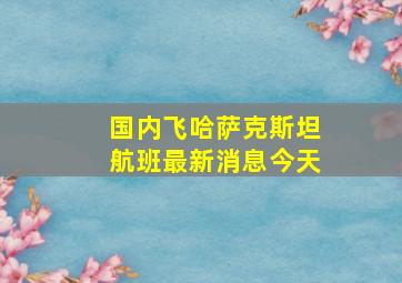 国内飞哈萨克斯坦航班最新消息今天