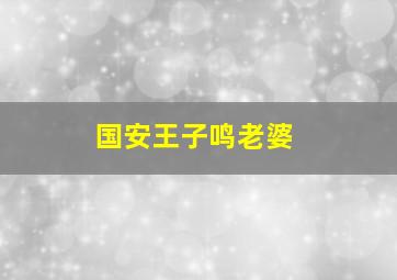 国安王子鸣老婆