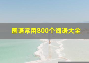 国语常用800个词语大全