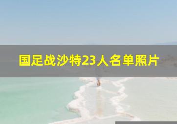 国足战沙特23人名单照片