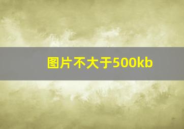 图片不大于500kb