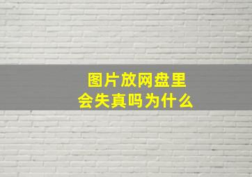 图片放网盘里会失真吗为什么