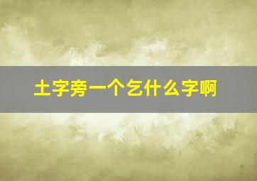 土字旁一个乞什么字啊