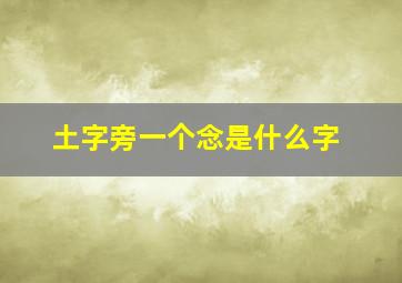 土字旁一个念是什么字