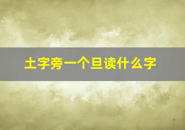 土字旁一个旦读什么字