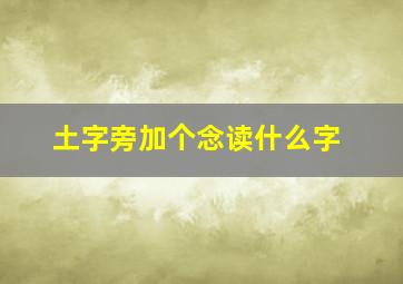 土字旁加个念读什么字