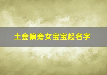 土金偏旁女宝宝起名字