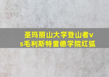 圣玛丽山大学登山者vs毛利斯特雷德学院红狐