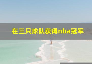 在三只球队获得nba冠军