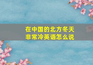 在中国的北方冬天非常冷英语怎么说