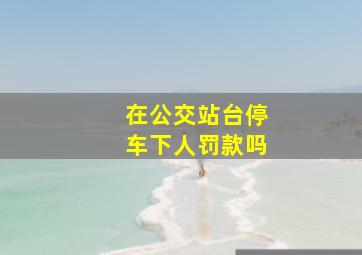 在公交站台停车下人罚款吗