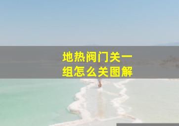 地热阀门关一组怎么关图解