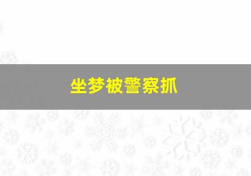 坐梦被警察抓