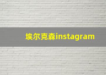 埃尔克森instagram