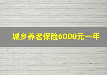 城乡养老保险6000元一年