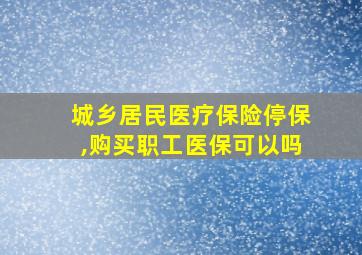 城乡居民医疗保险停保,购买职工医保可以吗