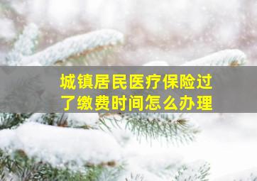 城镇居民医疗保险过了缴费时间怎么办理