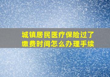 城镇居民医疗保险过了缴费时间怎么办理手续