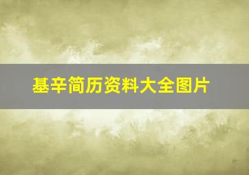 基辛简历资料大全图片