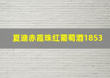 夏迪赤霞珠红葡萄酒1853