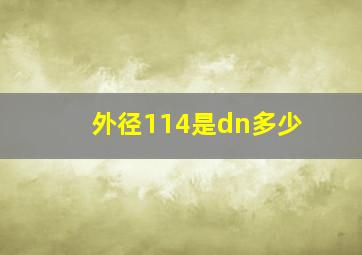 外径114是dn多少