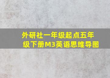 外研社一年级起点五年级下册M3英语思维导图