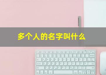 多个人的名字叫什么