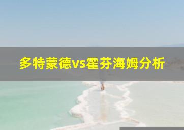 多特蒙德vs霍芬海姆分析