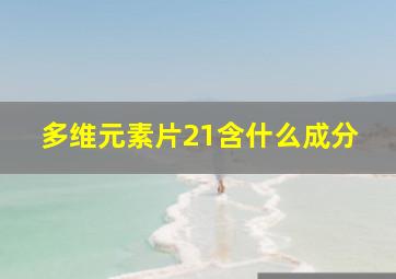 多维元素片21含什么成分