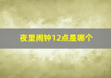 夜里闹钟12点是哪个