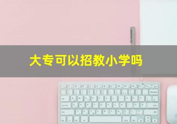 大专可以招教小学吗