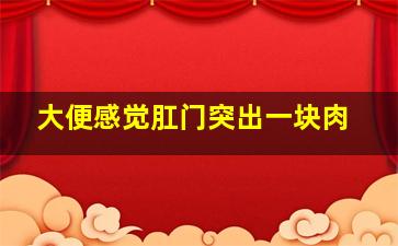 大便感觉肛门突出一块肉