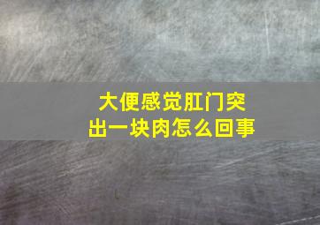 大便感觉肛门突出一块肉怎么回事