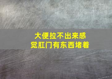 大便拉不出来感觉肛门有东西堵着