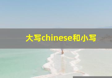 大写chinese和小写