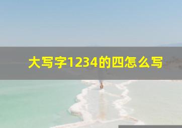 大写字1234的四怎么写