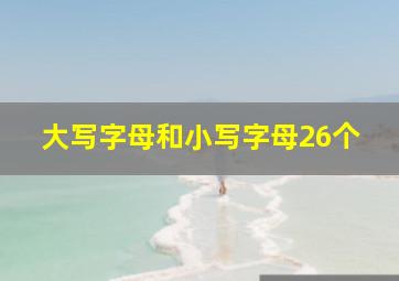 大写字母和小写字母26个