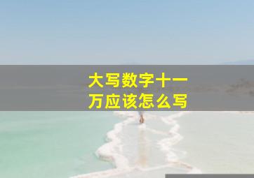 大写数字十一万应该怎么写