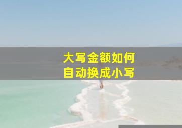 大写金额如何自动换成小写