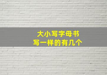 大小写字母书写一样的有几个