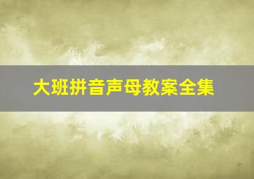 大班拼音声母教案全集