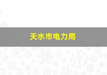 天水市电力局