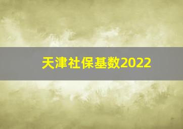 天津社保基数2022