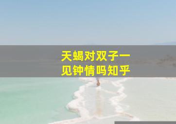 天蝎对双子一见钟情吗知乎