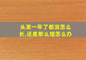 头发一年了都没怎么长,还是那么短怎么办