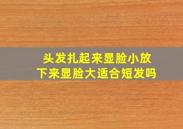 头发扎起来显脸小放下来显脸大适合短发吗