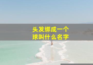 头发绑成一个球叫什么名字